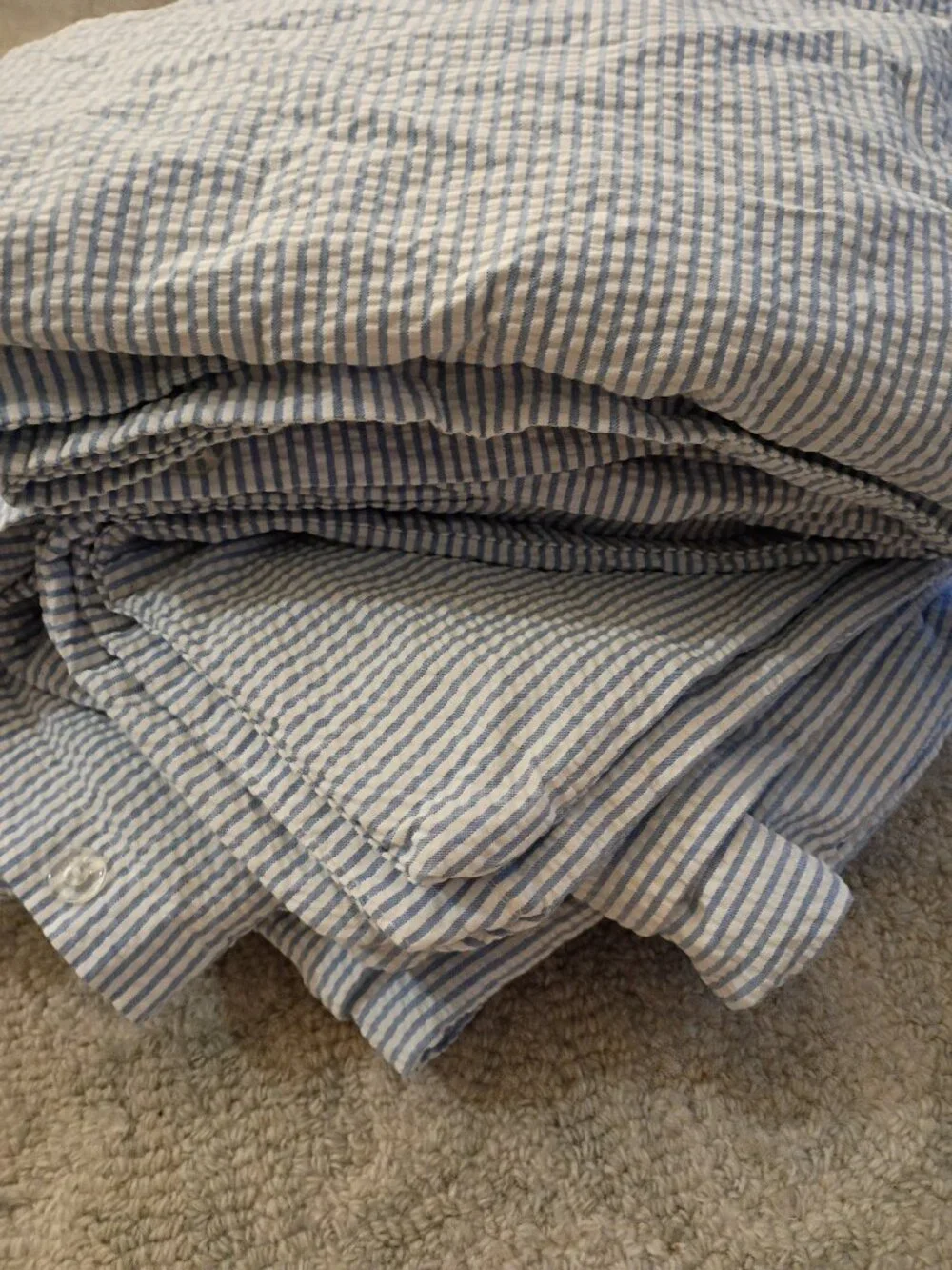 Seersucker Vintage Eddie Bauer Full Duvet Cover and Shams